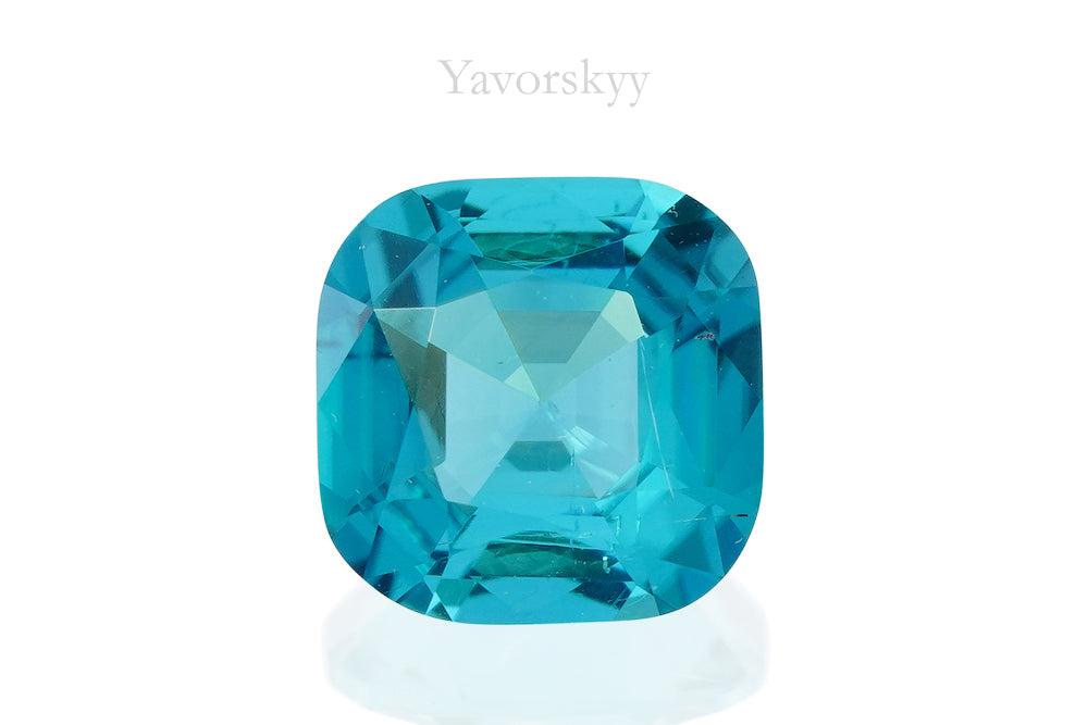 The photo of blue tourmaline 0.37 carats top view
