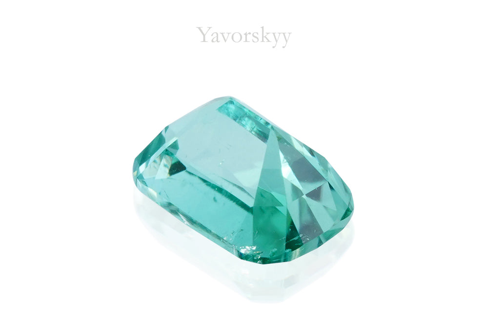 Photo of bottom view of green tourmaline 0.39 carat