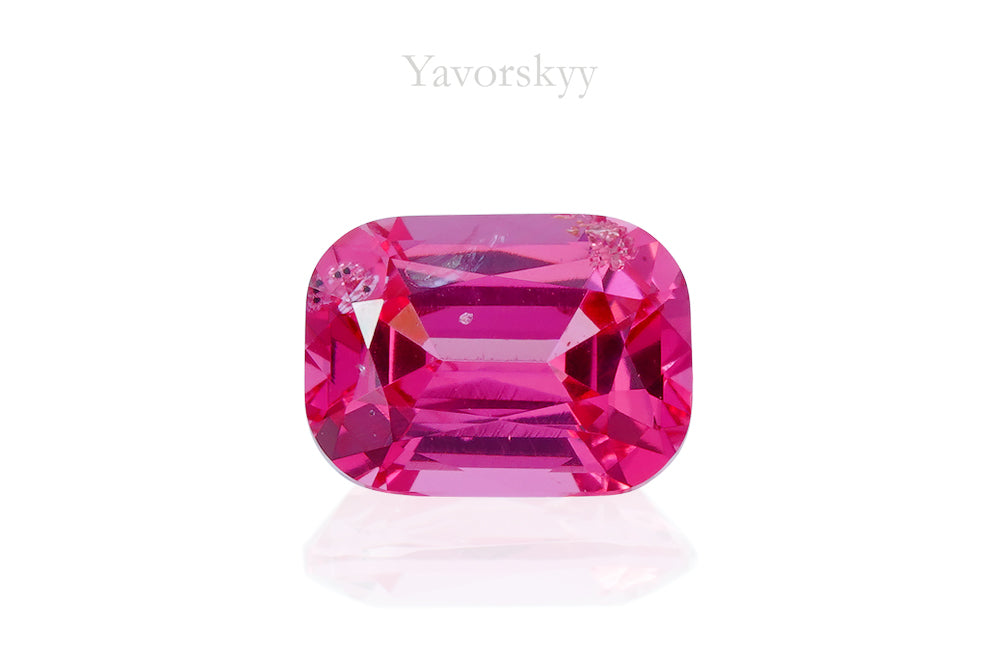 Top view photo of a pretty pink spinel 0.49 ct