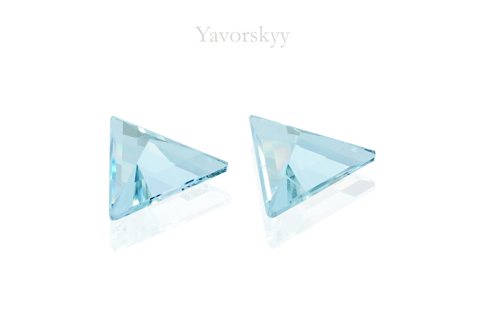 A pair of aquamarine 0.61 ct  back side image