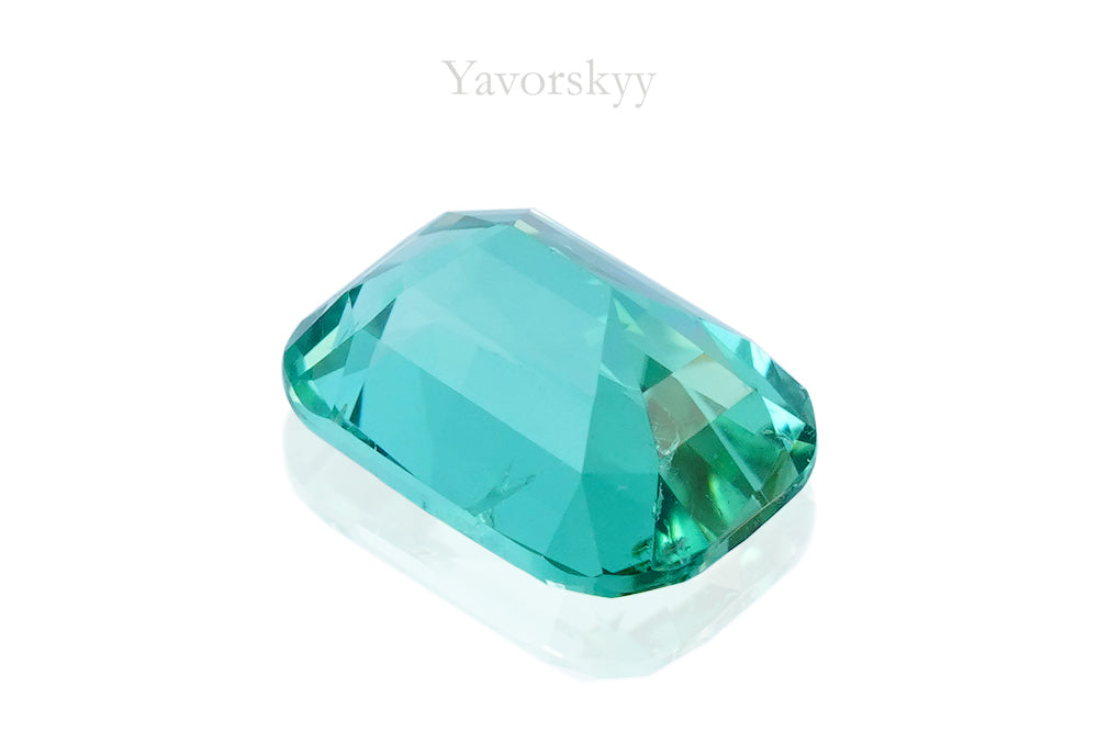 green tourmaline 0.65 carat bottom view photo