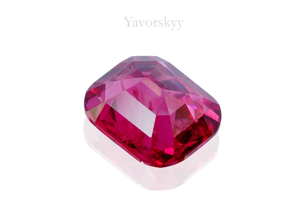 Back view image of a beautiful red spinel 0.76 cts