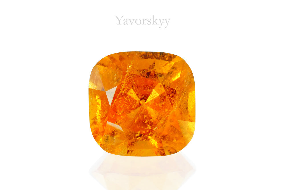 0.79 carat clinohumite cushion shape top view image