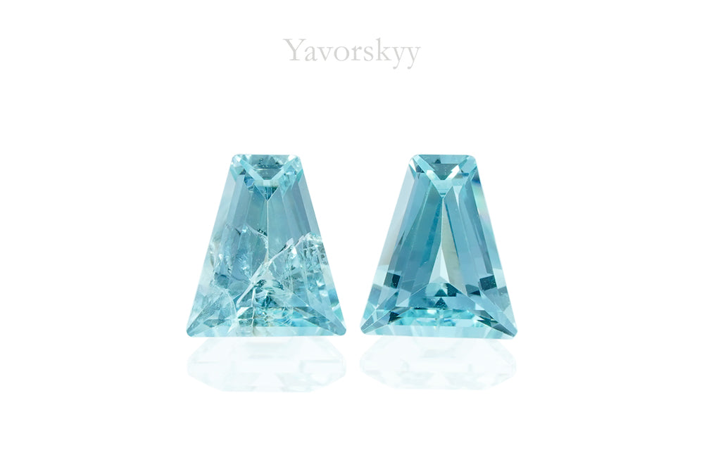 Aquamarine 0.81 ct / 2 pcs