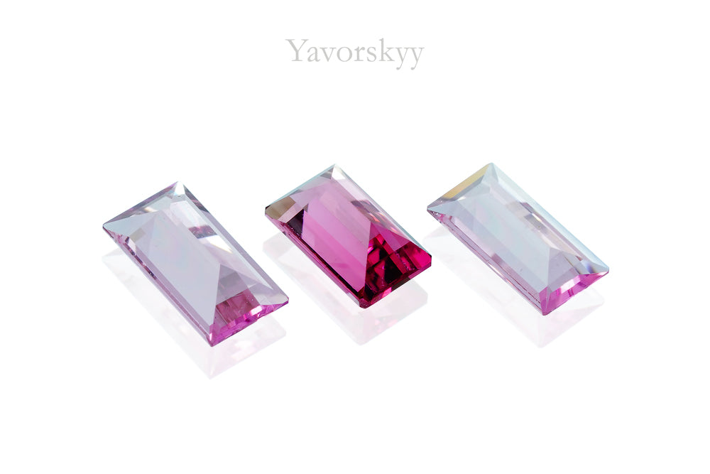 Pink Tourmaline 0.82 ct / 3 pcs