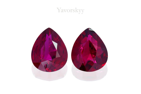 Ruby No Heat 0.97 cts / 2 pcs - Yavorskyy
