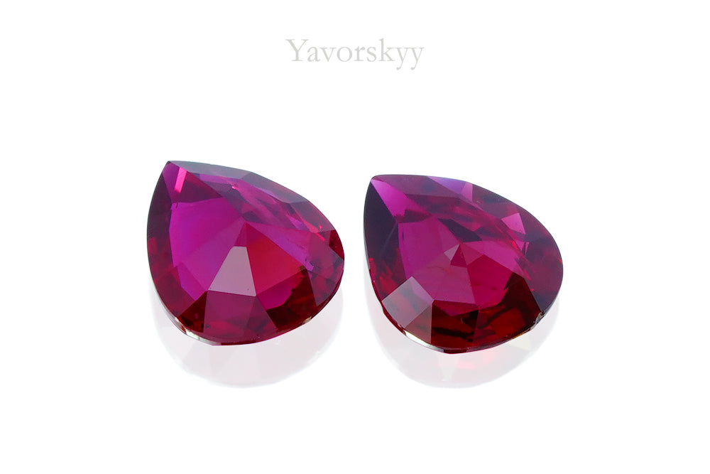 Ruby No Heat 0.97 cts / 2 pcs - Yavorskyy