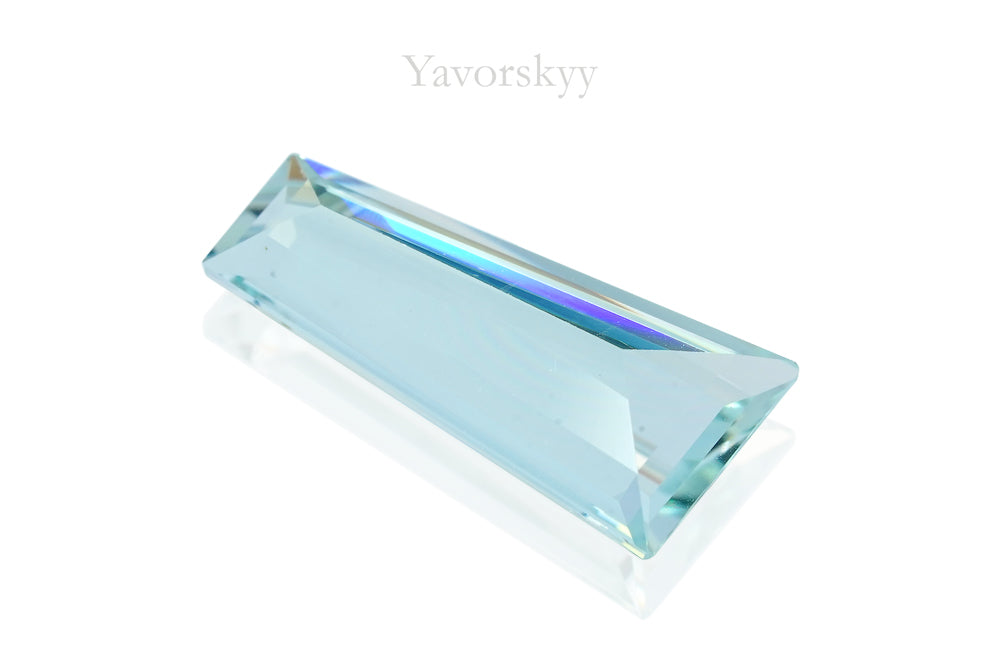 Photo of bottom view of aquamarine 1.20 cts