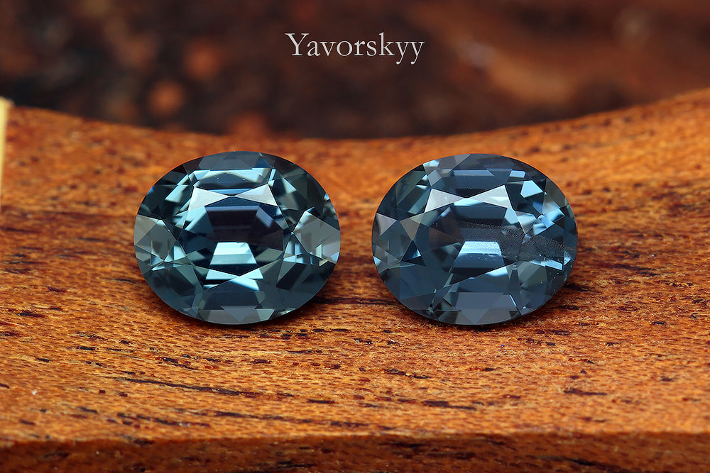 Greyish-Blue Spinel 1.53 cts / 2 pcs