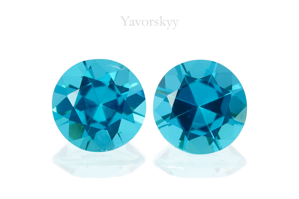 Pair of tourmaline round 1.68 cts front view image