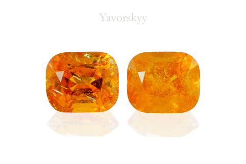 Front view image of clinohumite pair 1.77 cts cushion