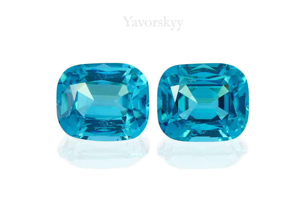 A pair of tourmaline cushion 1.97 carats front view image