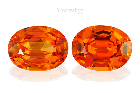 Mandarin Garnet 14.34 cts / 2 pcs