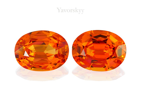 Mandarin Garnet 7.09 cts / 2 pcs