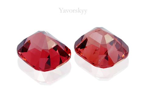 Photo of back side of pink spinel 2.03 cts match pair