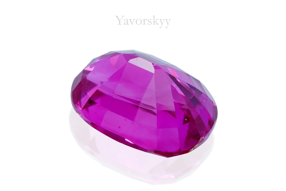 Bottom view image of a beautiful pink sapphire 2.21 cts
