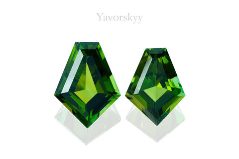 Green Tourmaline 2.58 cts / 2 pcs
