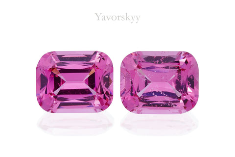 Picture of match pair pink spinel 2.99 carats cushion shape