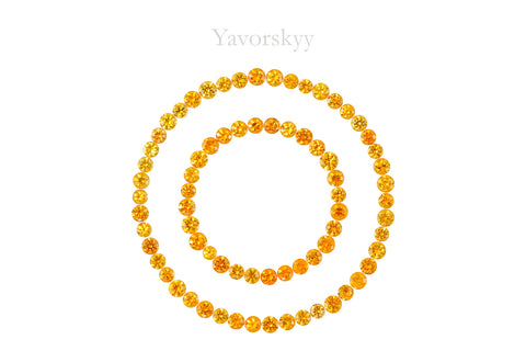 Mandarin Garnet 3.46 cts / 74 pcs