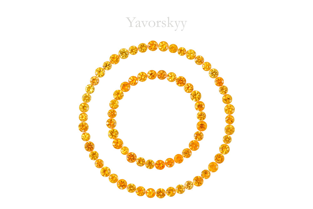 Mandarin Garnet 3.46 cts / 74 pcs