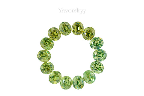 Demantoid 3.60 cts / 14 pcs