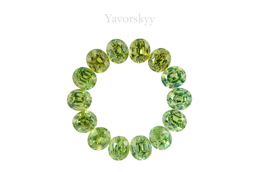 Demantoid 3.60 cts / 14 pcs