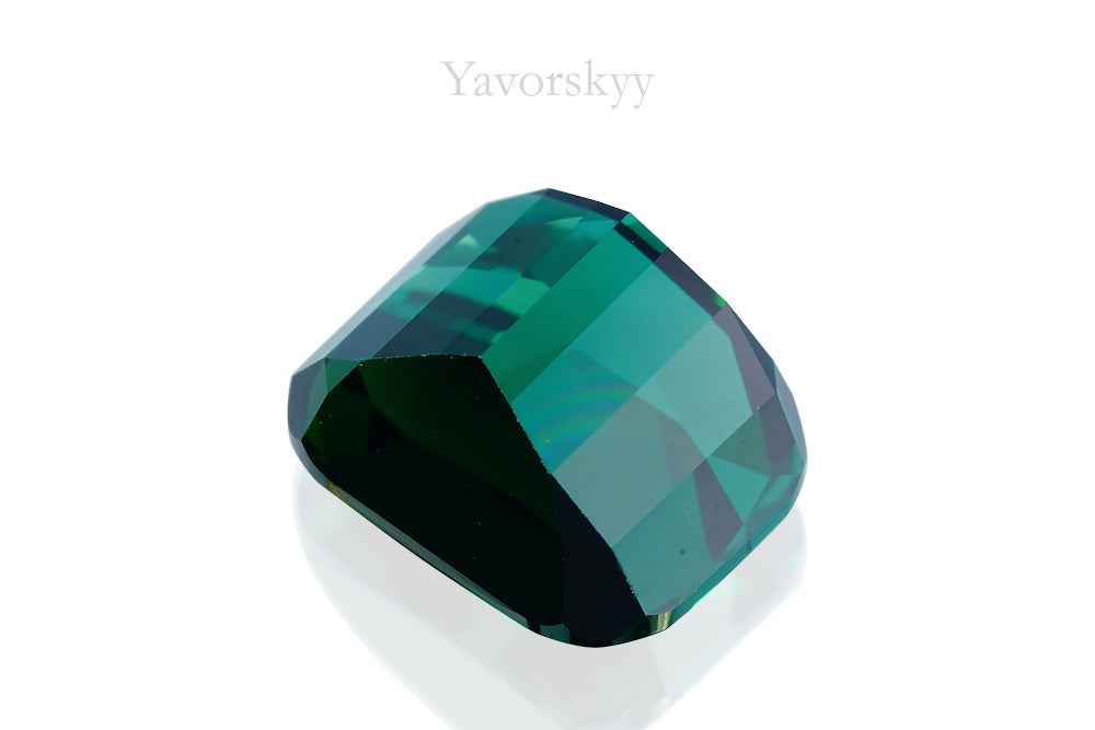 A back side picture of 3.69 ct green tourmaline