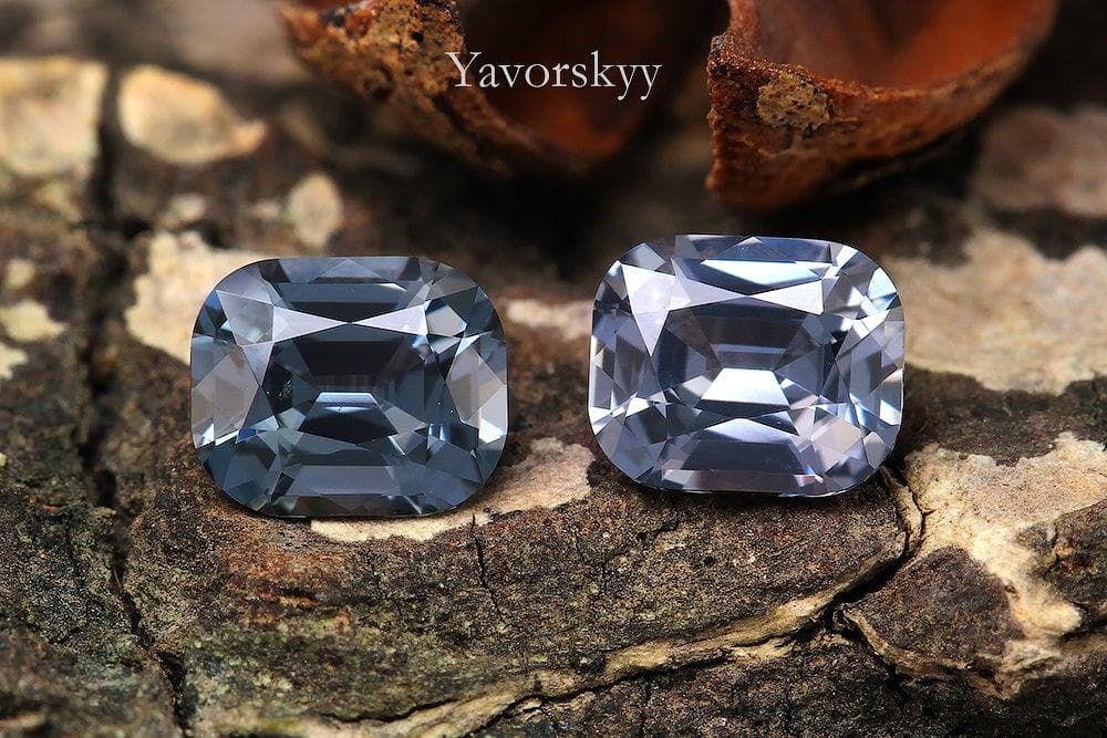 Grey Spinel 1.24 cts / 2 pcs - Yavorskyy