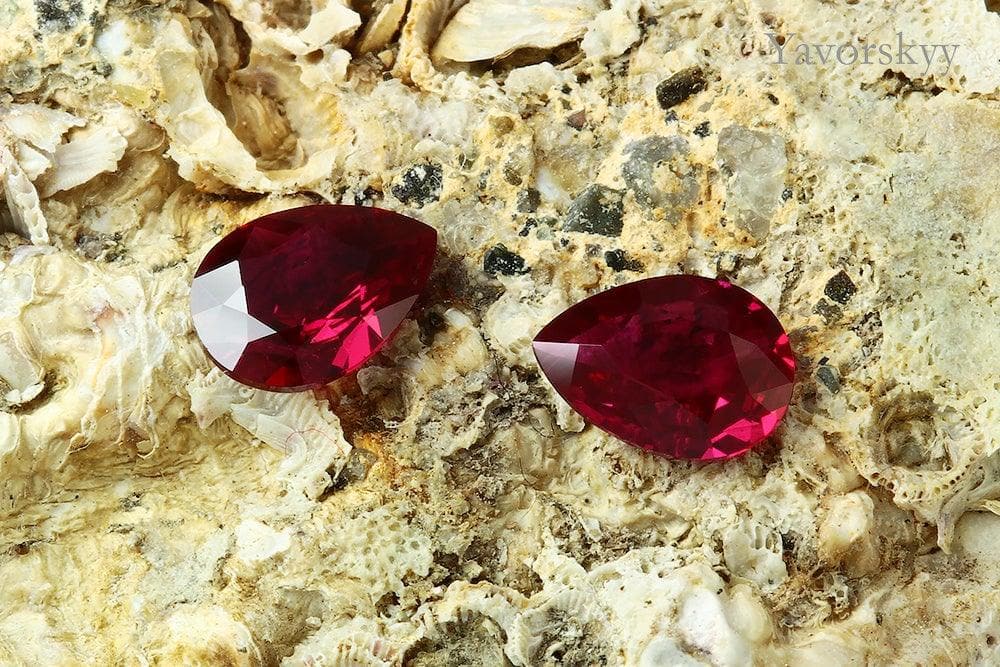 Ruby No Heat 0.65 cts / 2 pcs - Yavorskyy
