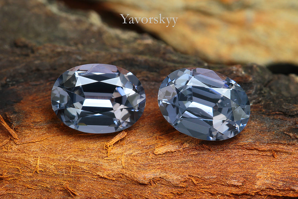 Grey Spinel 1.84 ct / 2 pcs