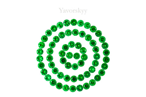 Tsavorite 15.24 cts / 63 pcs