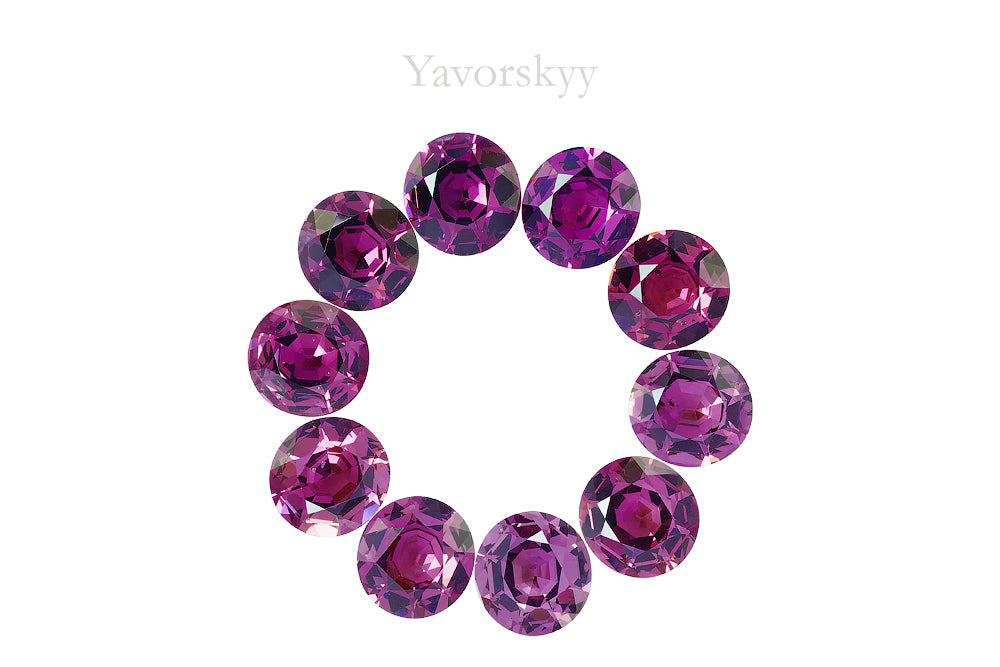 Rhodolite Garnet 16.02 ct / 10 pcs