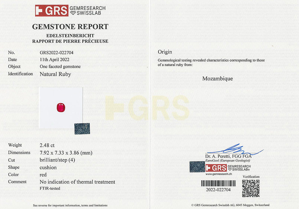 Ruby No Heat 2.48 cts