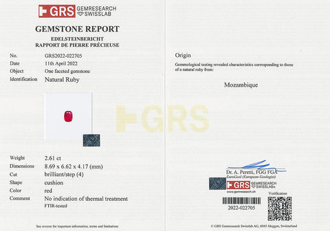 Ruby No Heat 2.61 cts