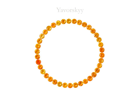 Mandarin Garnet 3.20 cts / 38 pcs