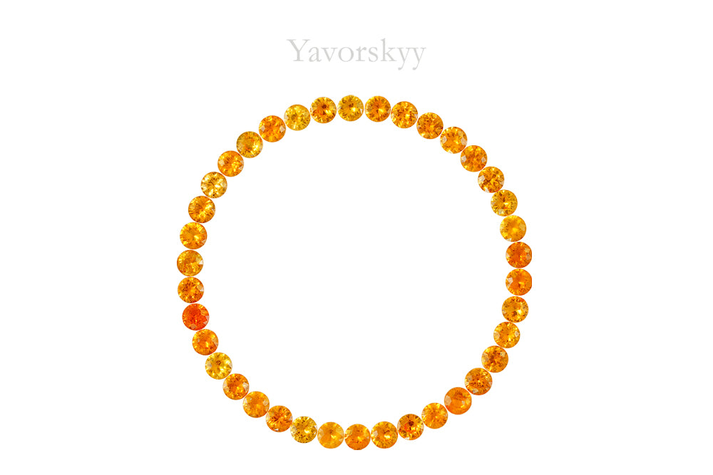 Mandarin Garnet 3.20 cts / 38 pcs