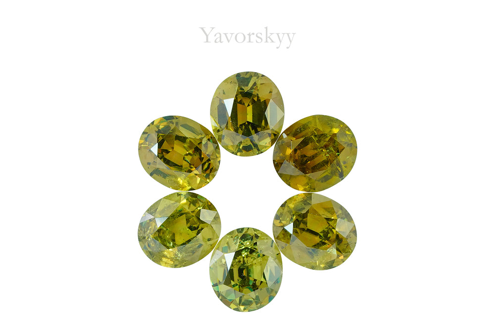 Demantoid Garnet 3.96 cts / 6 pcs