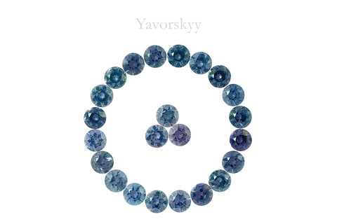 Blue Grey Spinel 8.71 cts / 23 pcs