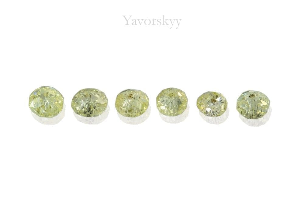 0.43 carat white diamond beads cut bottom view image