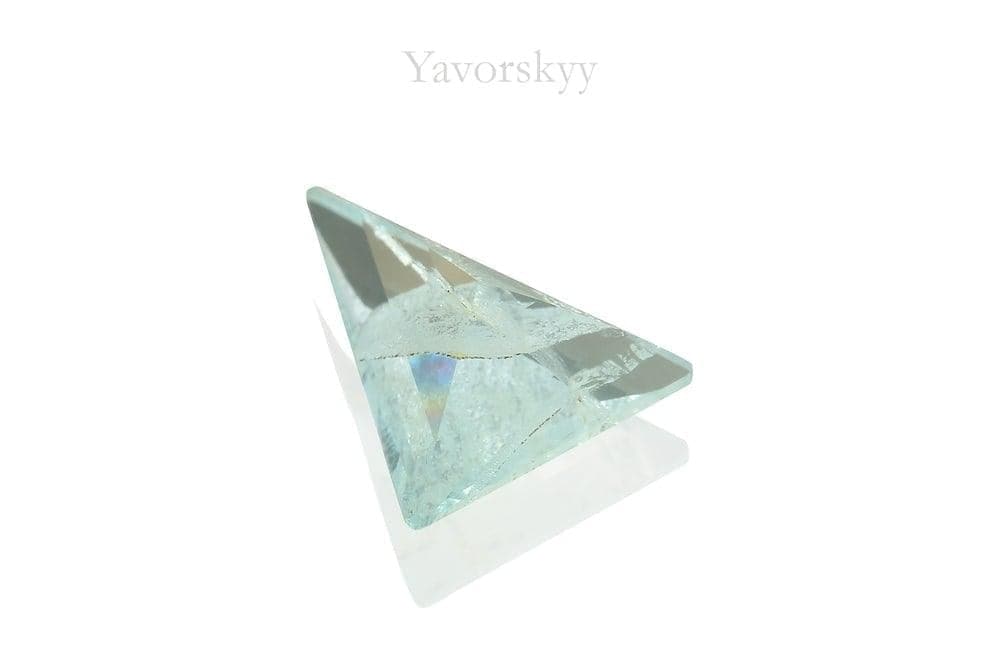 Photo of bottom view of 0.78 ct aquamarine