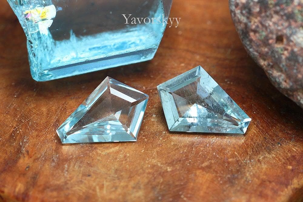 Fancy cut aquamarine