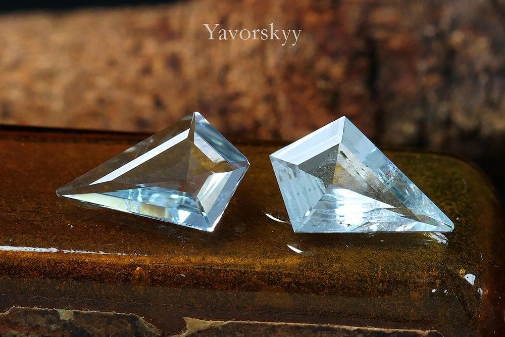 Top view photo of  aquamarine 1.36 cts