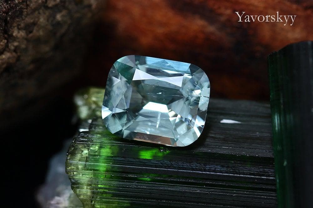Blue aquamarine stone