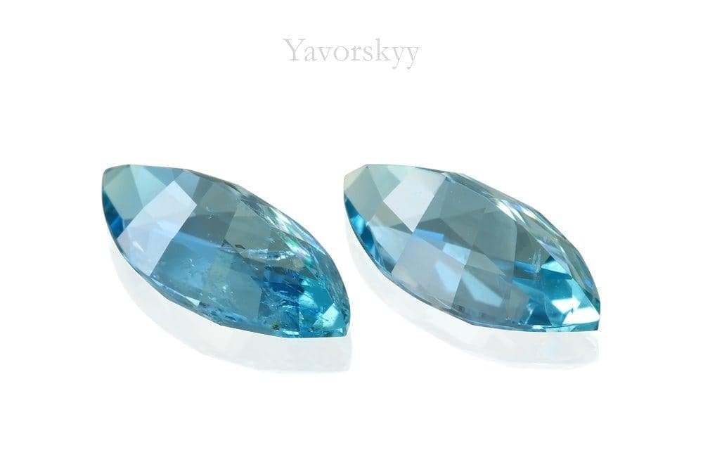 Bottom view image of marquise aquamarine 1.81 cts match pair