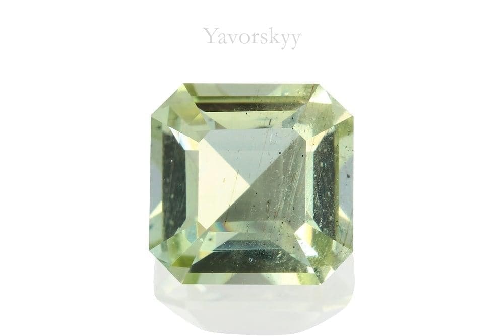 Top view image of 2.23 ct green aquamarine cushion