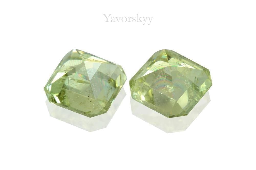 Bottom view photo of matched pair Aquamarine 4.48carats