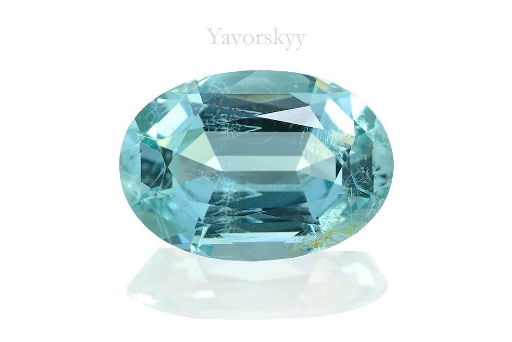 4.8 cts aquamarine oval shape front view photo