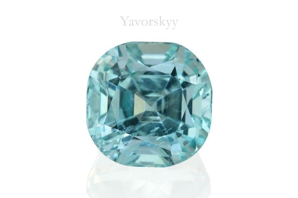 A top view image of 9.97 ct aquamarine