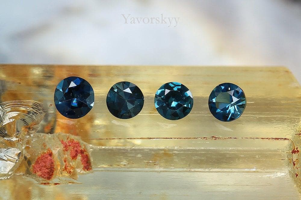 Top view photo of blue tourmaline 0.16 carat