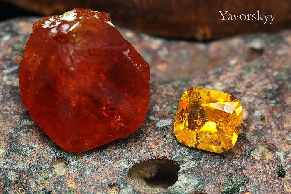 Top view photo of clinohumite 0.53 carat